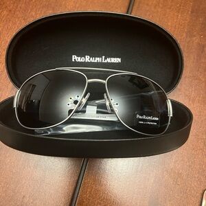 Polo Ralph Lauren Silver and Black Sunglasses
